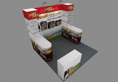 寵物用品展臺(tái)設(shè)計(jì)3X3X2.5M