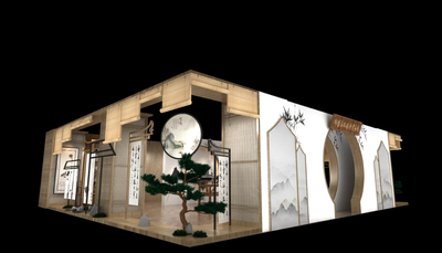 80平方展臺(tái)設(shè)計(jì)效果圖-N