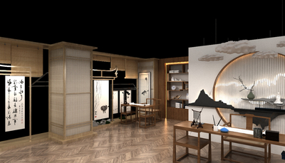 80平方展臺設計效果圖-S