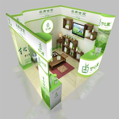 茶葉展臺(tái)設(shè)計(jì)3X3M